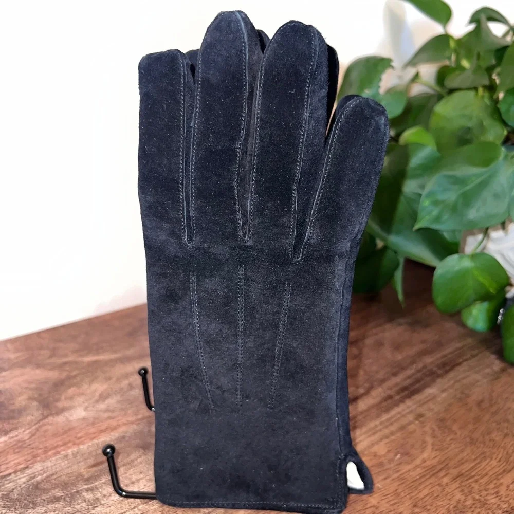 Wilson Black Leather Gloves Womens Medium Winter‎ Lined Touchscreen